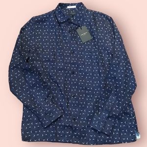 Ted Baker Mens Button Down Shirt (Navy)